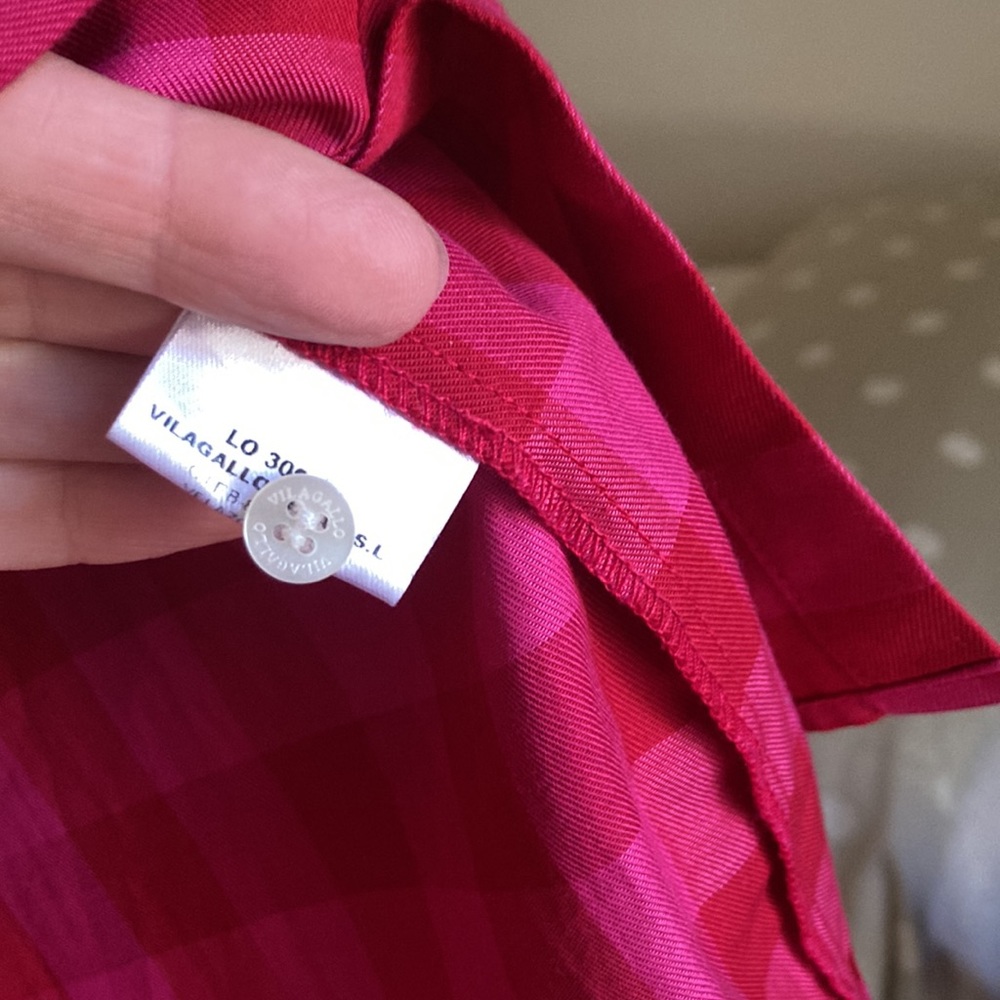 Vilagallo precious Tatiana fuchsia and berry red check top - Picture 10 of 12